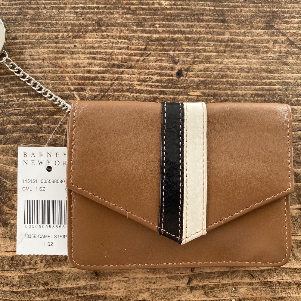 Barney's Leather Card Case/Keychain NWT